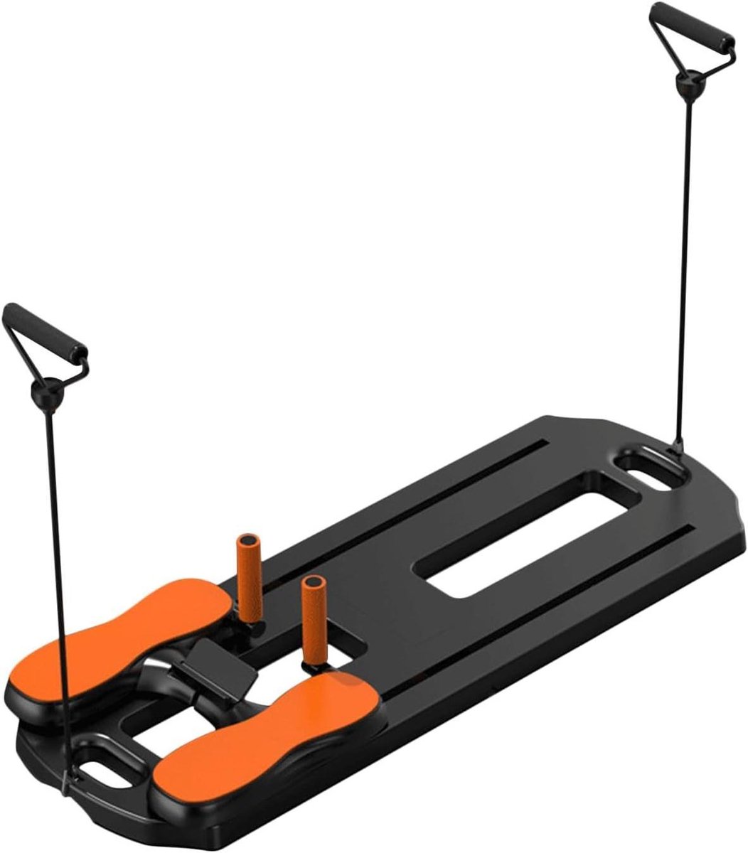 Pilates Reformer Board - Buikplank Trainingsplank - Thuis Fitness - Automatische Rebound Functie - 102 cm Lengte - Zwart