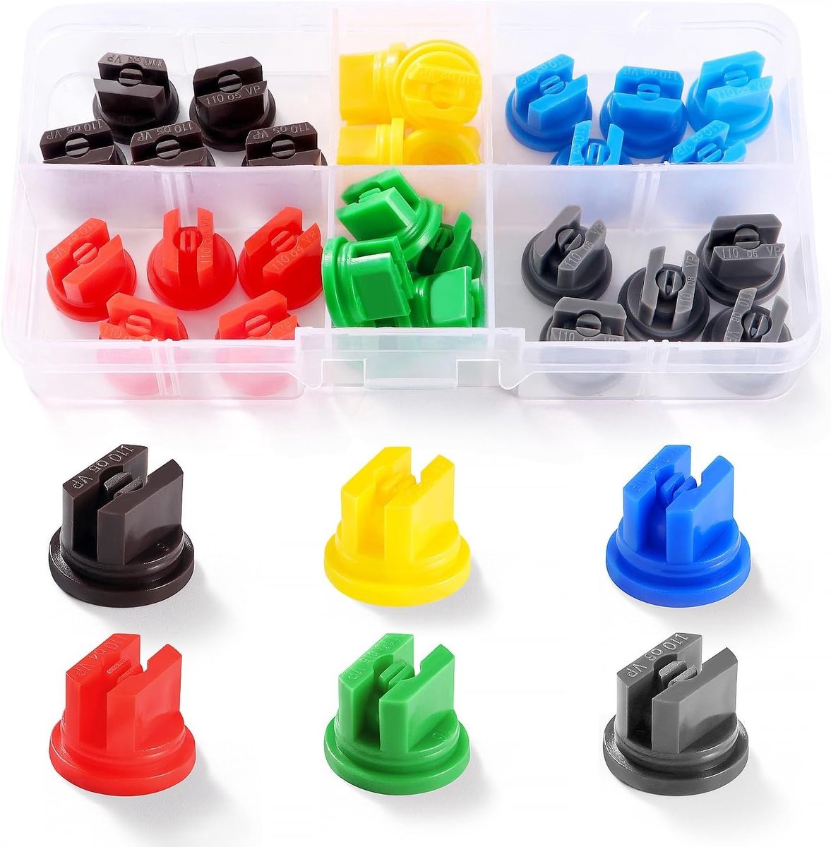 30 Stuks Impeller-Vormige Atomizer Sprayer, Hoge Druk Spraymondstukken, 110 Graden Spuitmonden voor Onkruidbestrijding en Tuinonderhoud