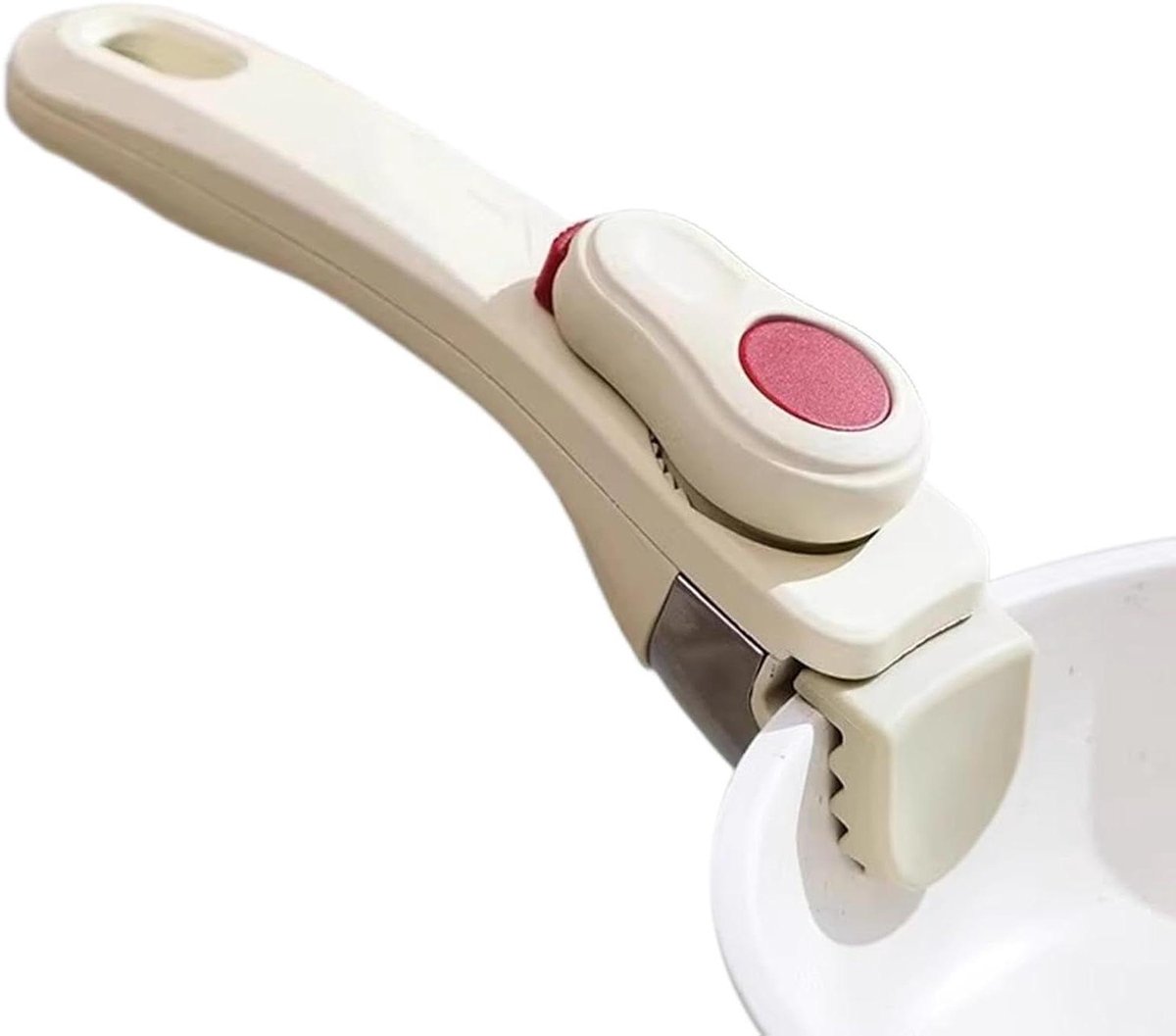 Pannengreep - Handvat Grijper - Veilig Koken - Hittebestendig ABS - 20 x 4 cm - Wit