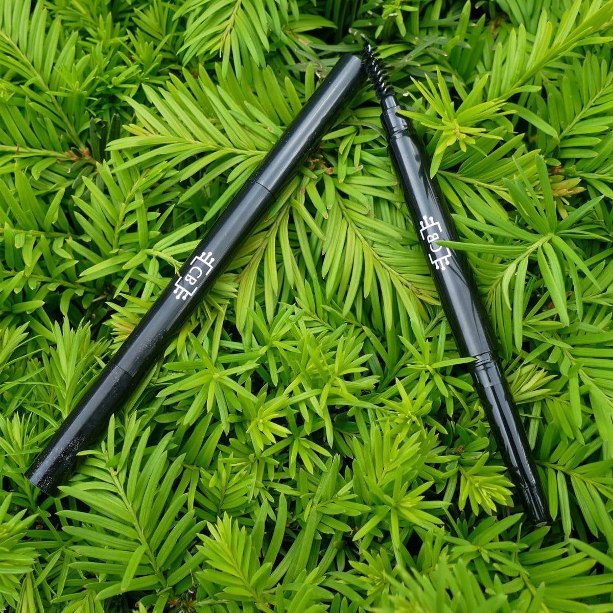 Wenkbrauwpenseel - Wenkbrauwstift Borstel - Natuurlijke Wenkbrauwen - Veganistisch Duurzaam - 12 cm - Zwart