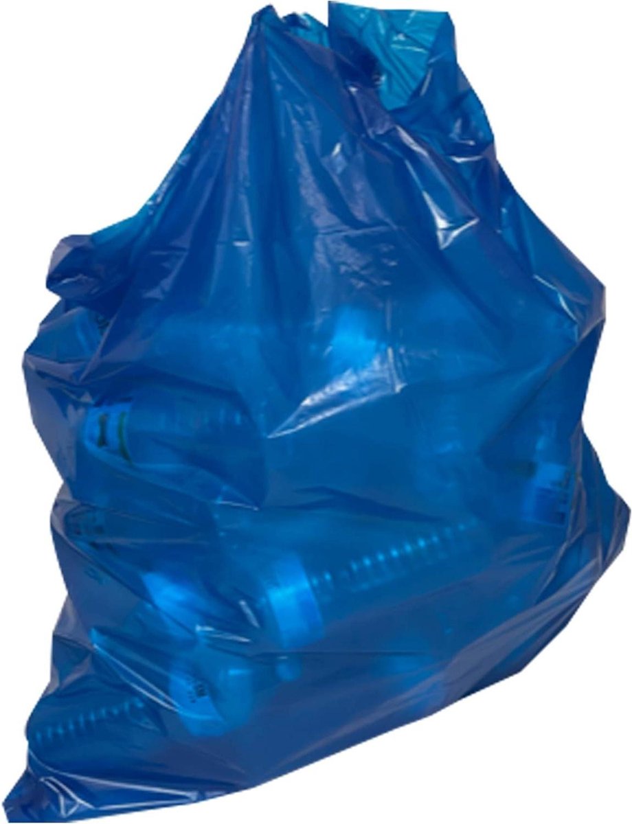 Afvalzakken - Vuilniszakken zakken - Afval Verwijderen - Extreem Scheurvast - 120L - Blauw