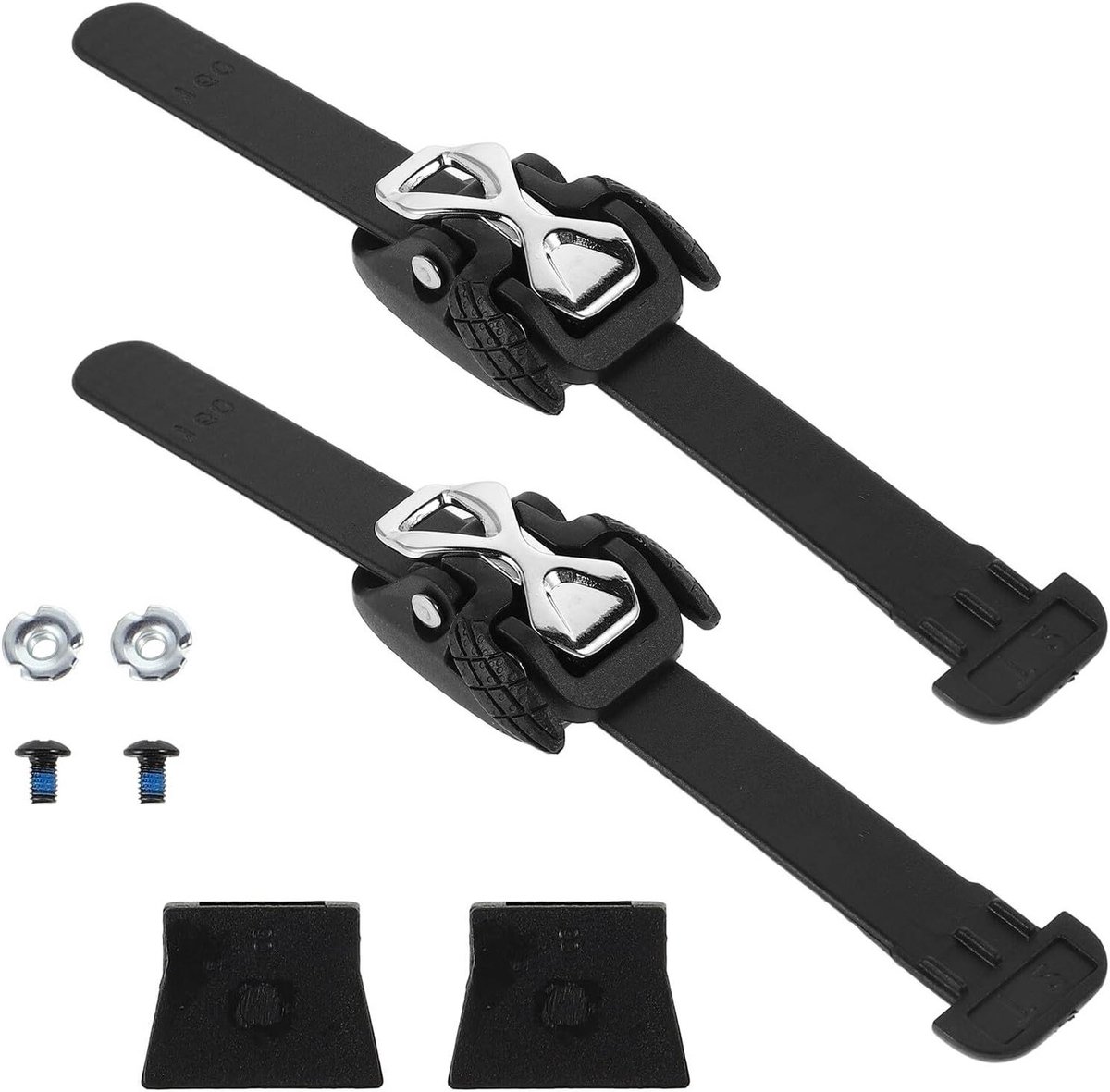 Inline Skate Gespen - Schaatsriemen Schoenbanden - Veilig Skaten - Met Microverstelling - 17.4 cm - Zwart