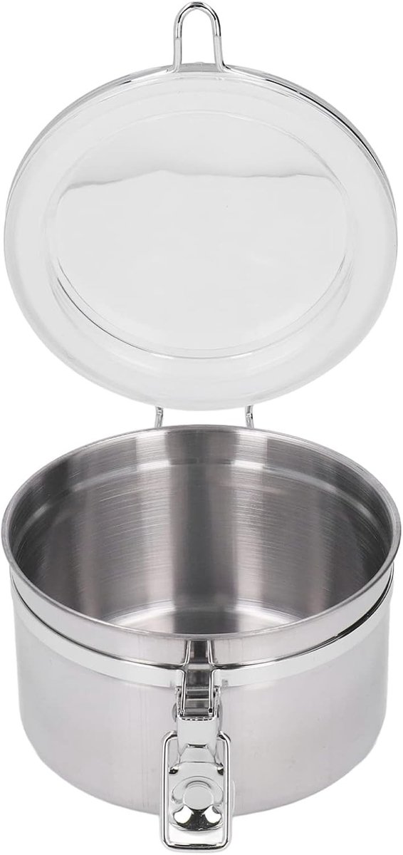 Luchtdichte roestvrijstalen koffiecontainer met klemdeksel voor optimale versheid en voedselopslag (900 ml)