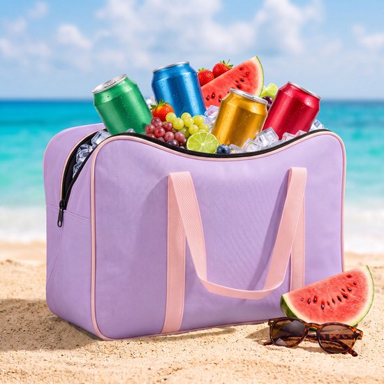 Geisoleerde Koelrugtas 24L - Cooler Bag Lunch Tas - Koeltas - Lichte Tas - Compacte Koeltas - Picknicktas Kinderen - Thermo Tas - Lunchtas Volwassenen - Koel Tas Dames en Heren - Thermotas - Koelrugzak Vakantie - Koeltassen - Paars - Löwenthal van Löwenthal — afbeelding 4