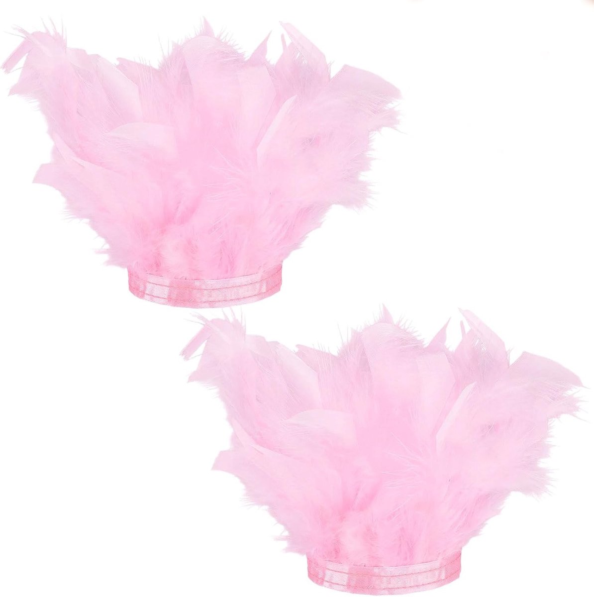 Feather Wrist Cuffs Armbanden met Haak en Oog Sluiting voor Vrouwen - Perfect voor Carnaval, Dans en Feestelijke Kostuums