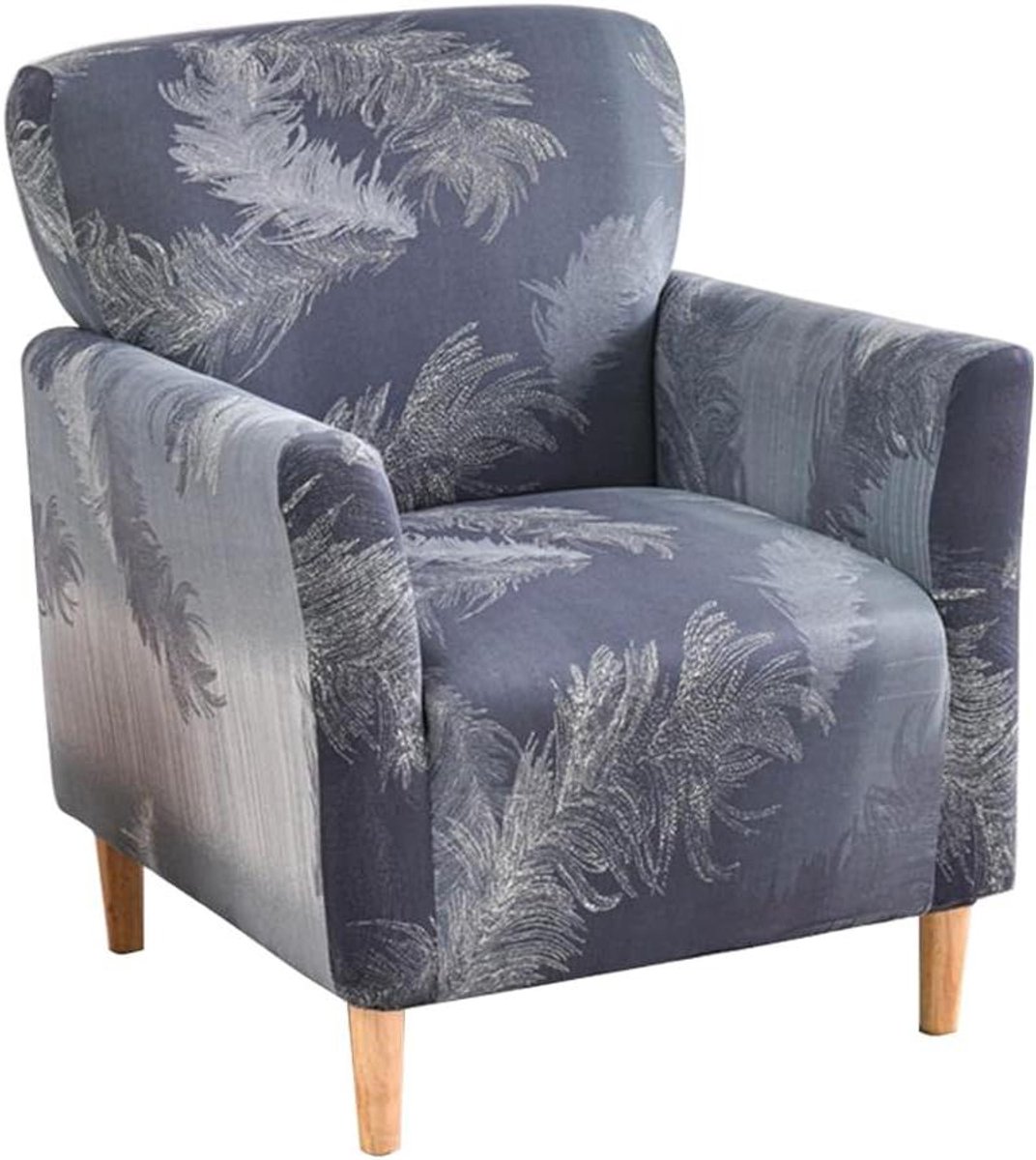 Stoelbeschermer - Hoes 1-zits - Meubels beschermen - Elastisch en zacht - 60-80 cm breed - Blauw rooster