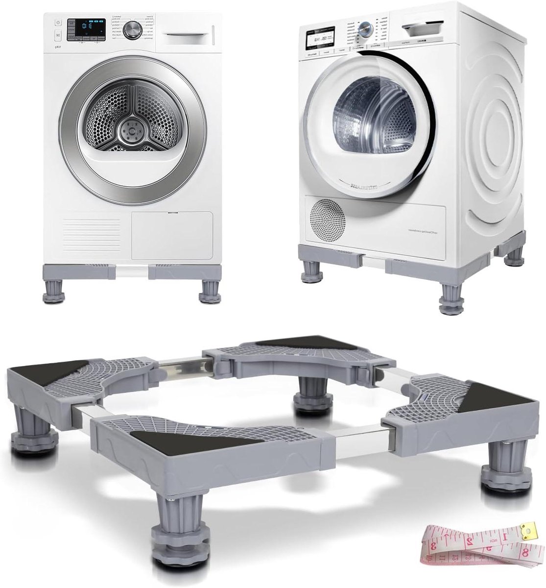 Apparatenonderstel - Onderstel wasmachine - Huishoudelijke apparaten - Verstelbare breedte - 41-65cm - Multi