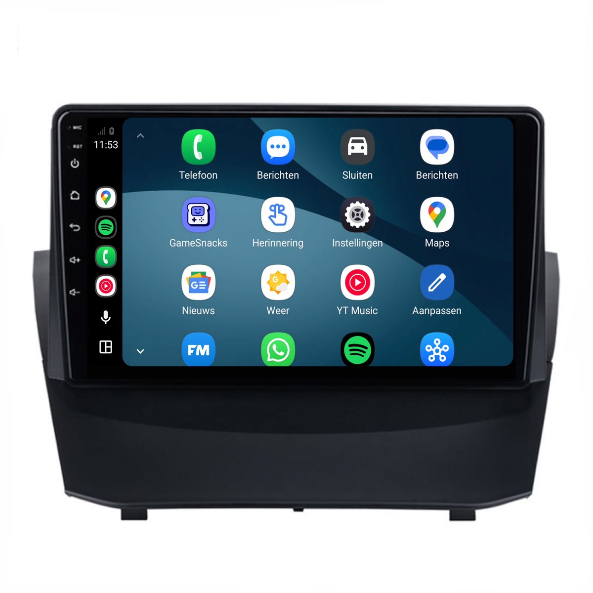 CarPlay autoradio geschikt voor Ford Fiesta | 2009 t/m 2012 | Cartronix CTX-7013 | 2009 2010 2011 2012 | 9 inch | Android 15 | Draadloos Apple CarPlay & Android Auto | 2GB + 32GB | Bluetooth & Wifi