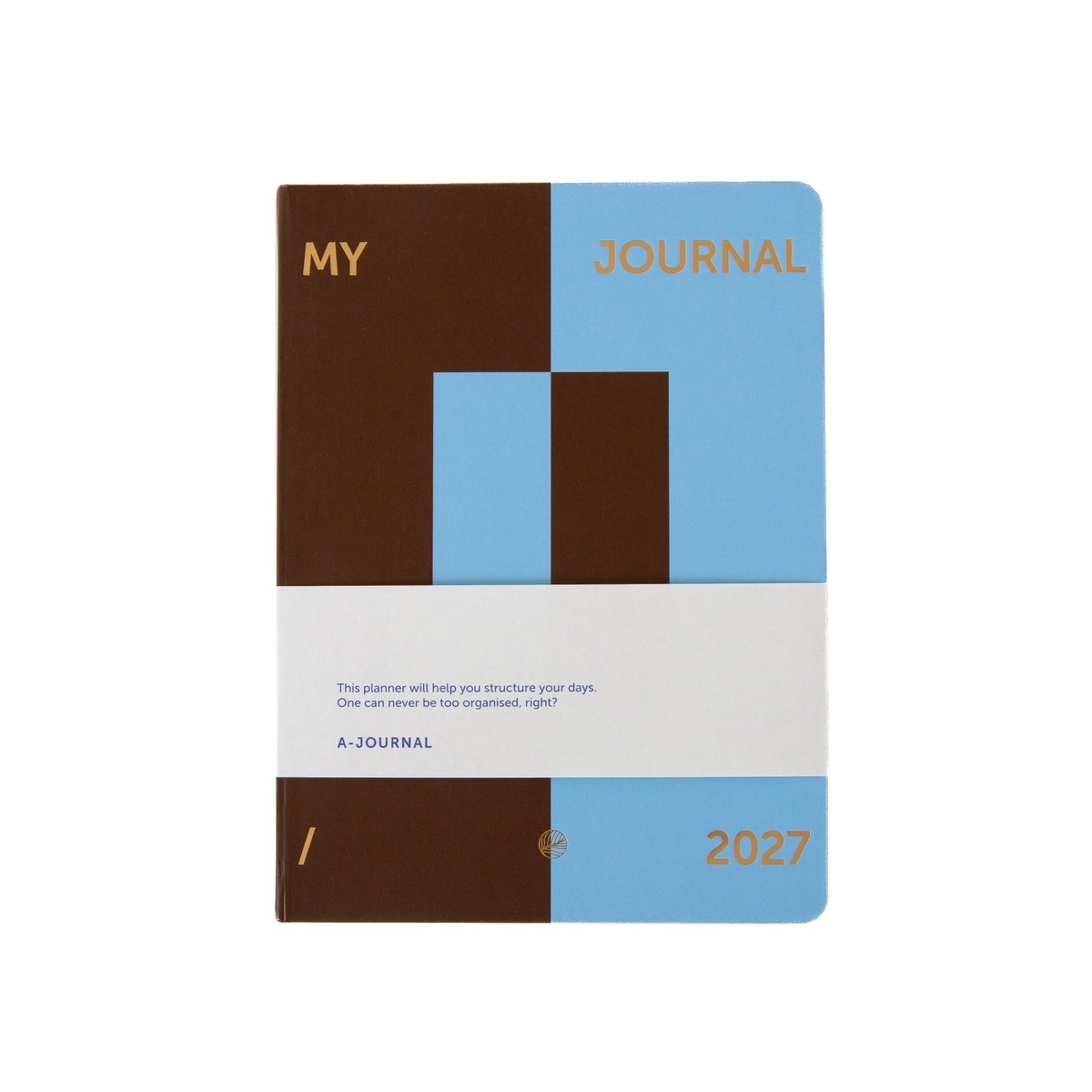 My Journal Agenda 2027 - Modernist Chocolade Blauw