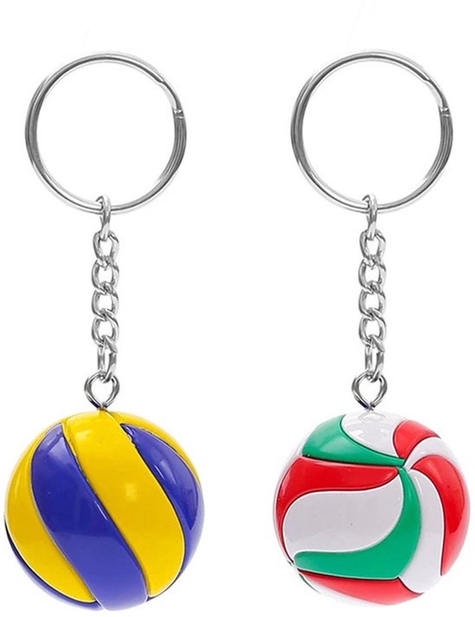 Sleutelhanger - 2 x Mini Volleybal Sleutelhanger - Sport Sleutelhanger - Draagbaar - Duurzaam - Creatieve Versiering