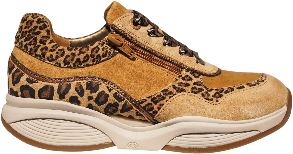 Xsensible suède dames sneakers met luipaardprint - SWX11