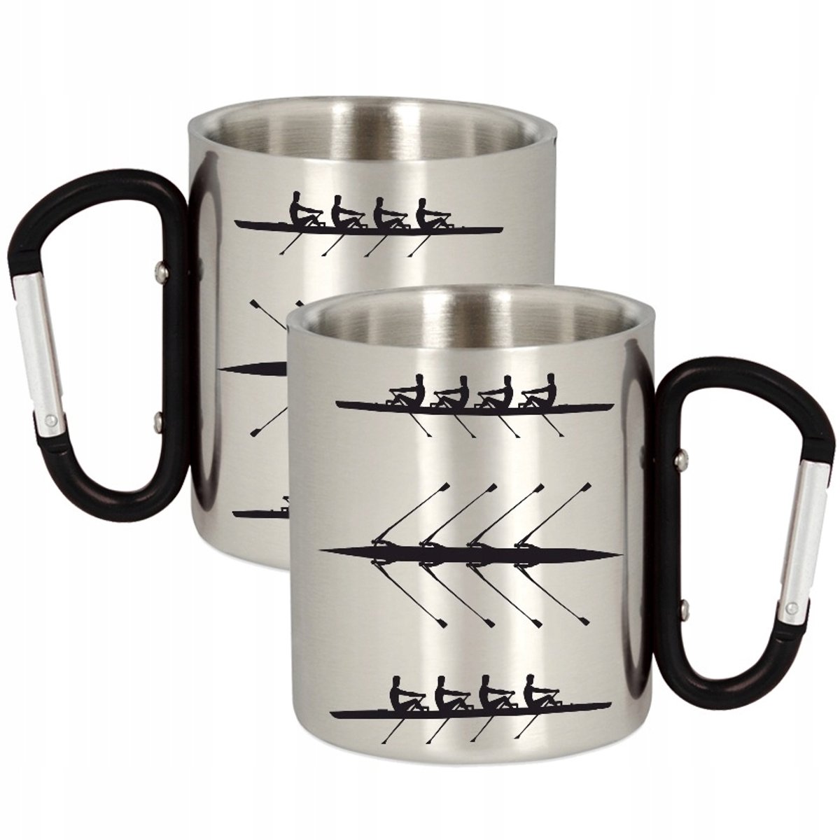 Metalen Mok met Karabijnhaak - Perfect Cadeau voor Roeiers