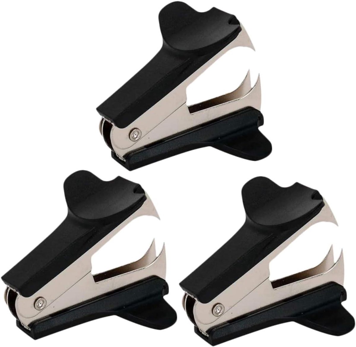 Nietjesverwijderaar Set - Ontnieter Nietverwijderaar - Kantoor Organisatie - Stevig Plastic Behuizing - 5.8x4.7CM - Zwart