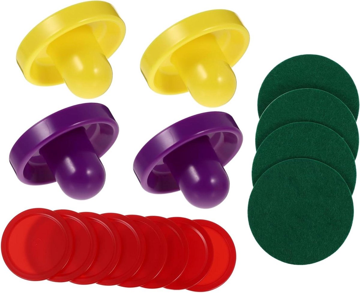 Air Hockey Pucks - Pucks en Paddles - Spelplezier Vergroten - Versterkt Spel - 9.5 cm - Diverse Kleuren