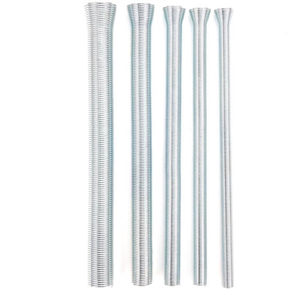 Buisbuigveer Set van 5 - Zachte gebogen Buisbuigers - Verenstaal - Voor Koperen/Aluminium/Stalen Buizen - Lengte tot 207 mm - Buigveer