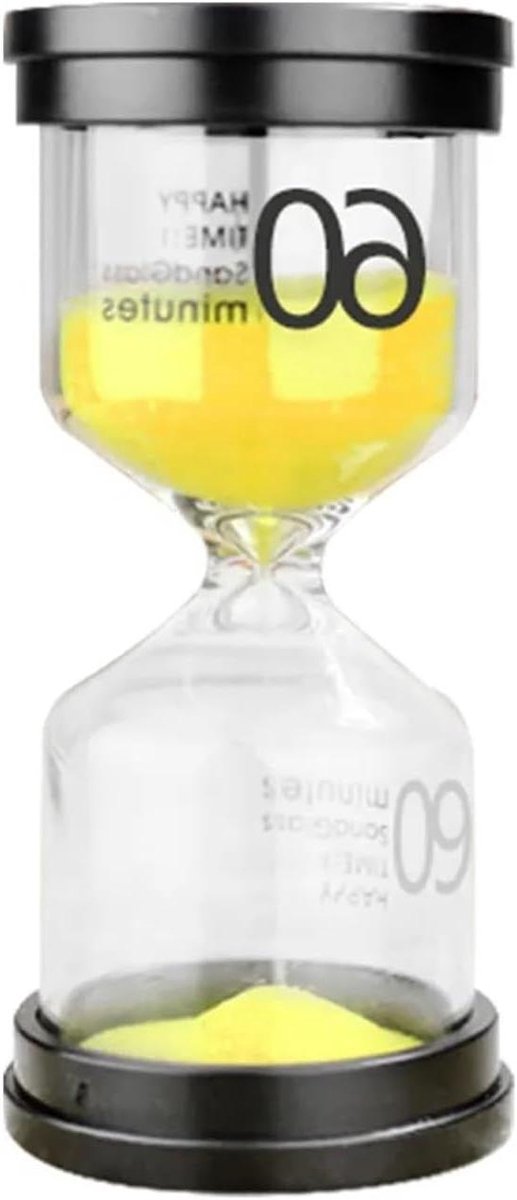 Zandloper Timer - Zandklok Keuken - Tijdmanagement Hulpmiddel - Breukbestendig Glas - 60 Minuten - Amber