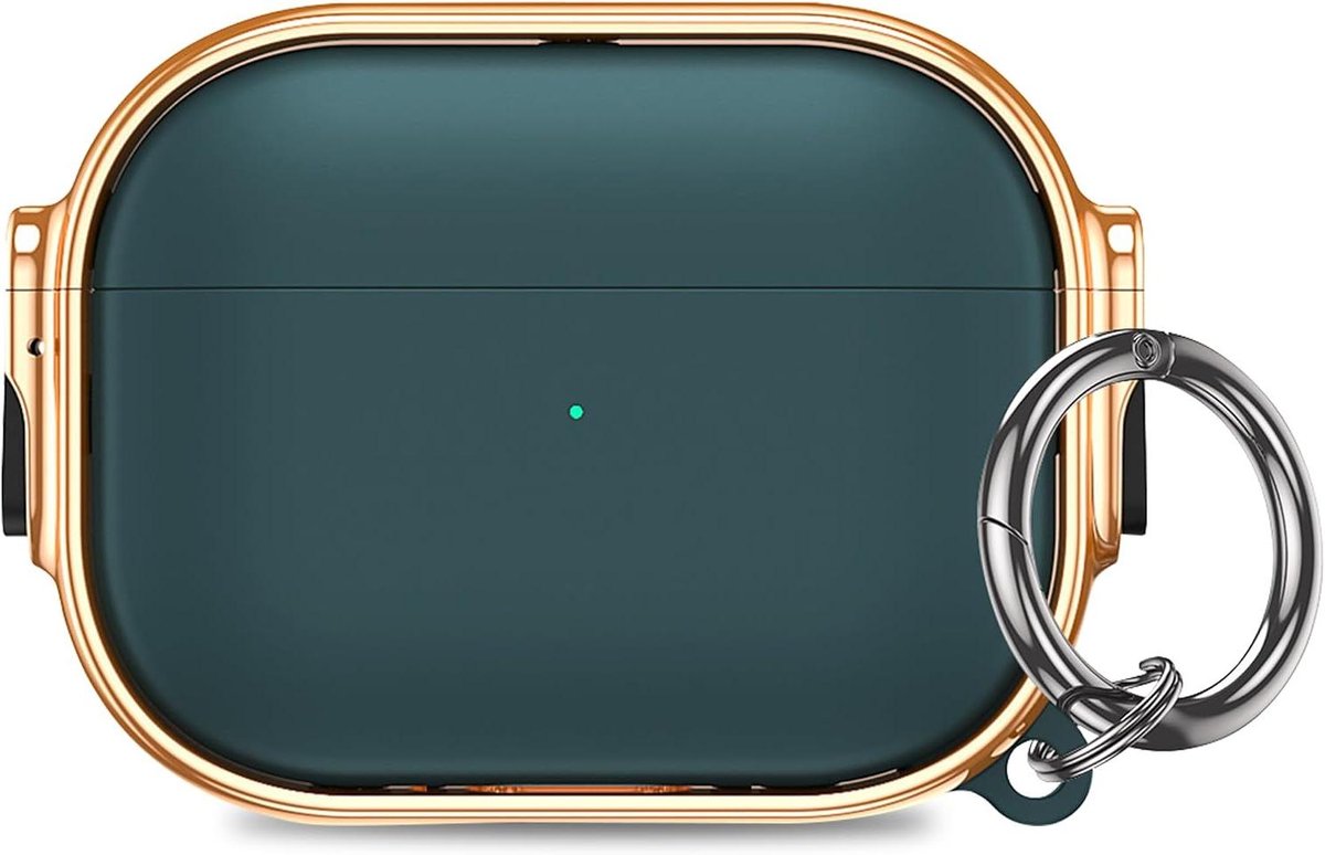 AirPods Pro Hoesje - Oplaadcase Cover - Bescherming Oordopjes - Dubbel Beveiligd Slot - Niet gespecificeerd - Groen