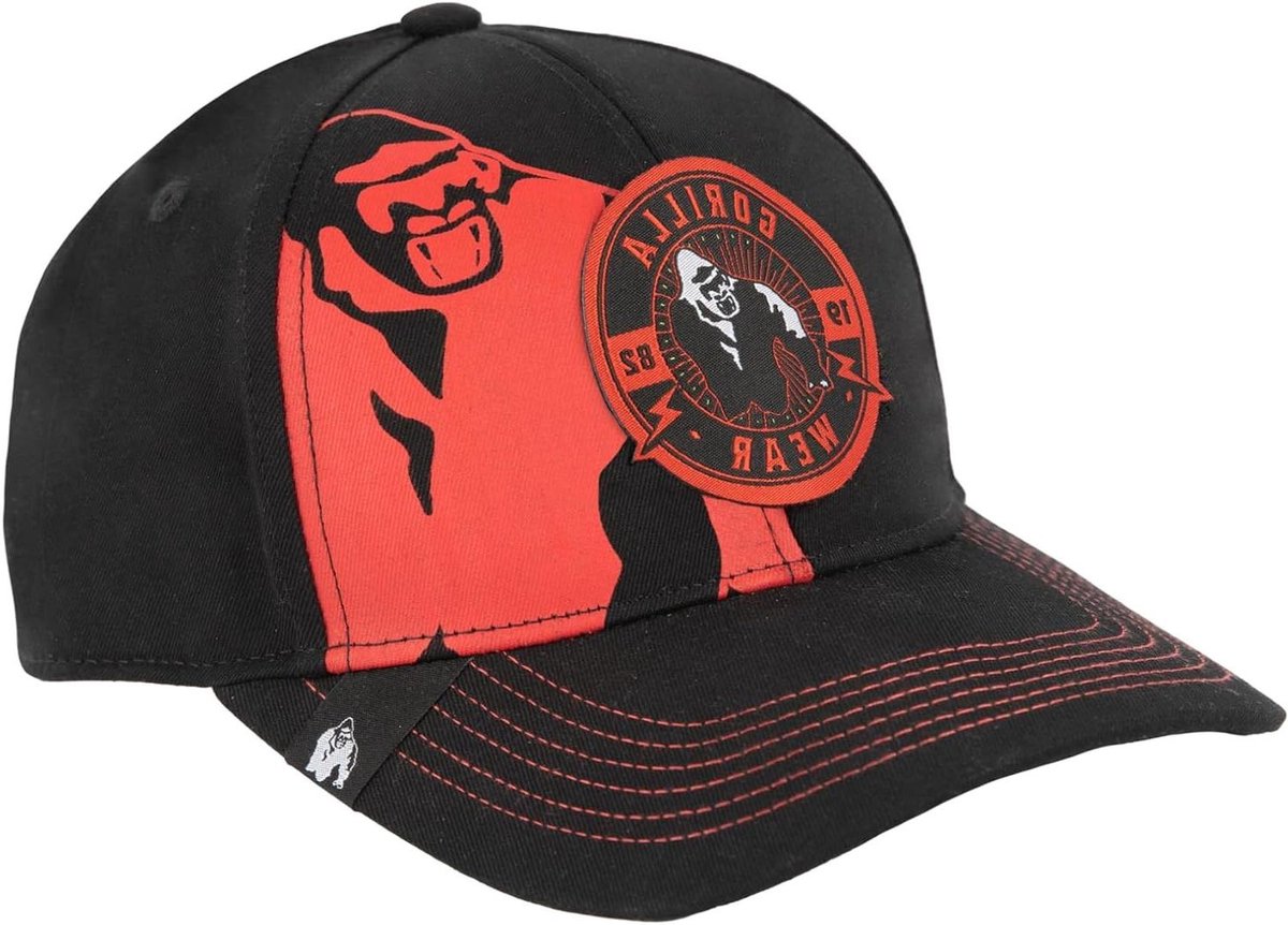Arden Cap - Pet Unisex - Dagelijkse Stijl - Afneembare Klittenbandlogo's - One Size - Zwart en Groen
