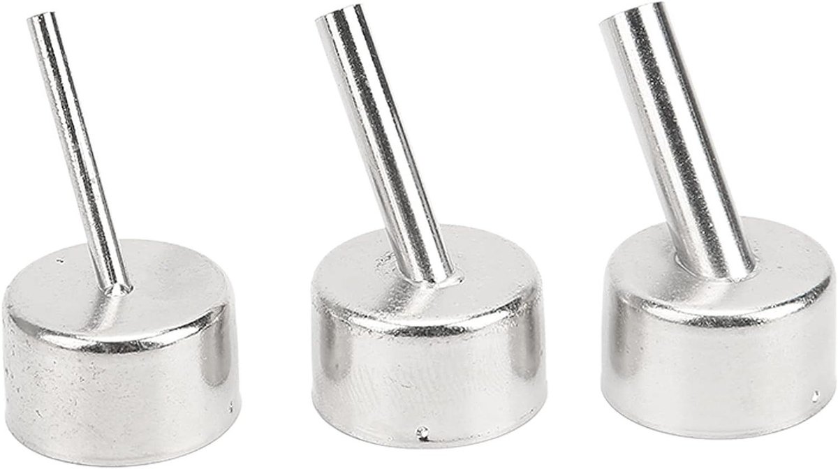 Hittepistool Mondstukken - Hittepistool Accessoires - Telefoon Reparatie - Roestvrij Staal Materiaal - 3 Stuks Set - Zilver