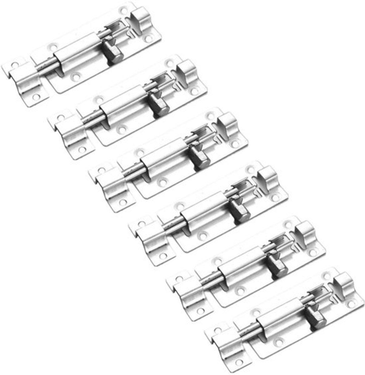 Barrel Bout Vergrendeling Roestvrij Staal - Deurslot Binnendeur - Deurslot Slaapkamer - Deurslot Beveiliging - Verstelbare Grootte 50MM/75MM/95MM/120MM/148MM/198MM - Eenvoudig te Installeren
