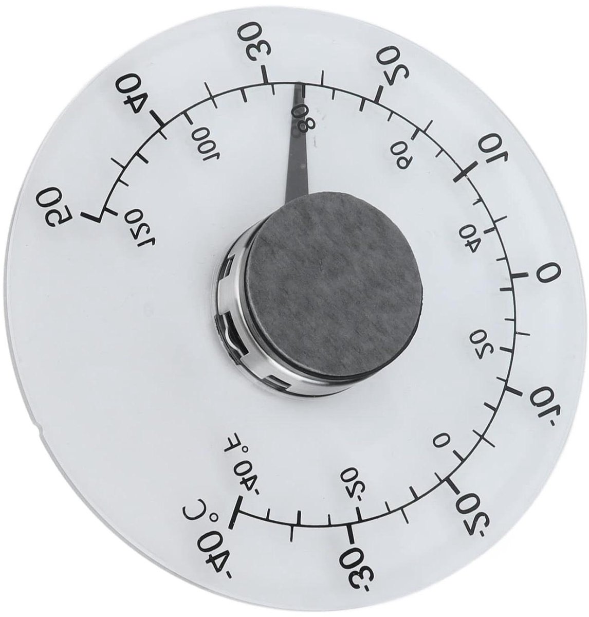 Buitenthermometer Transparant - Weerthermometer Raamthermometer - Temperatuur Meten - Nauwkeurige Meting - 11 cm Diameter - Transparant