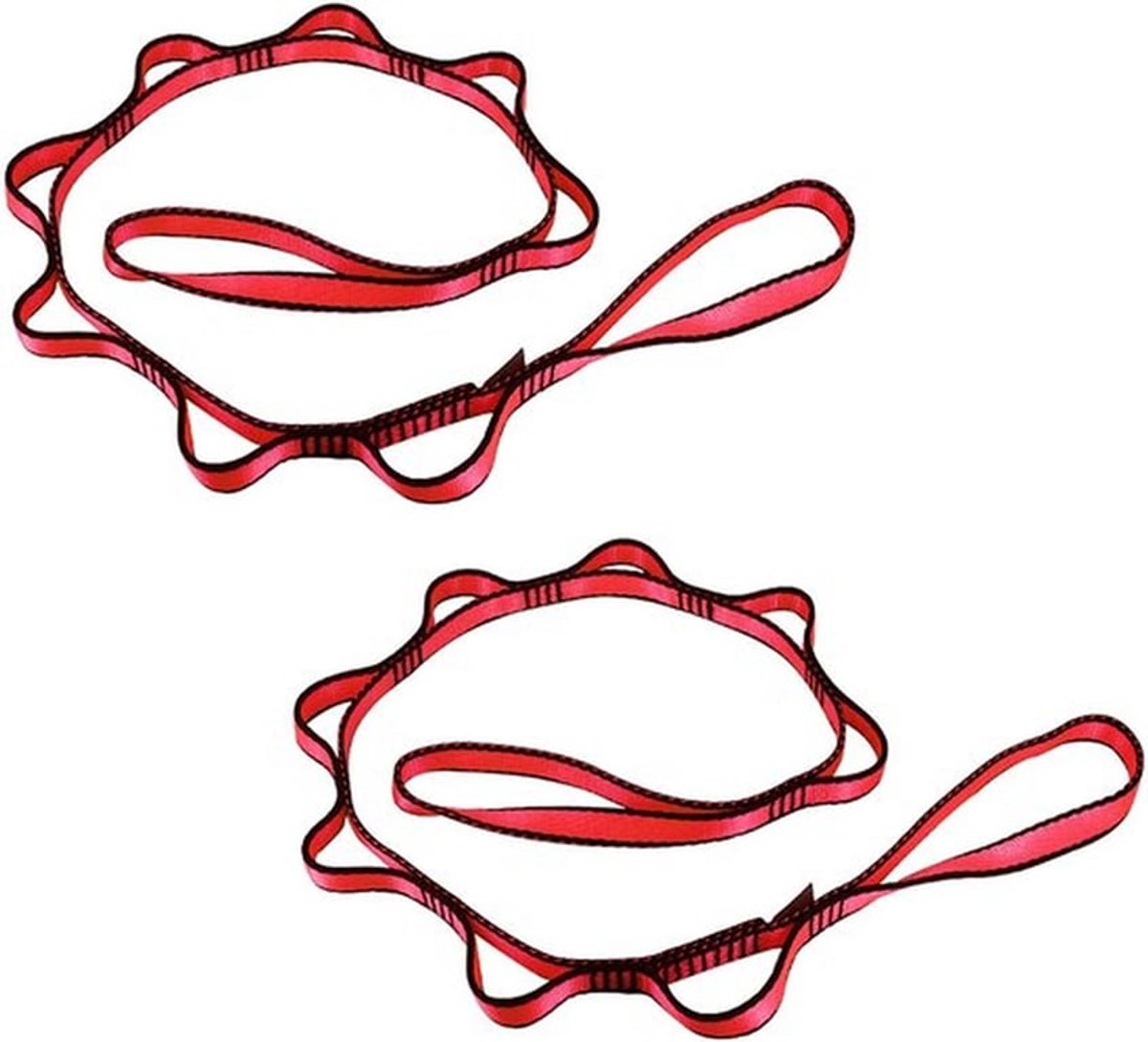 Veiligheid Kettingen - Verstelbare Daisy Chains - Nylon Touwladder - Draagvermogen 23 kN - Inclusief 2 Stuks - Afmetingen 105/180 x 1,5 cm - Klimtouw