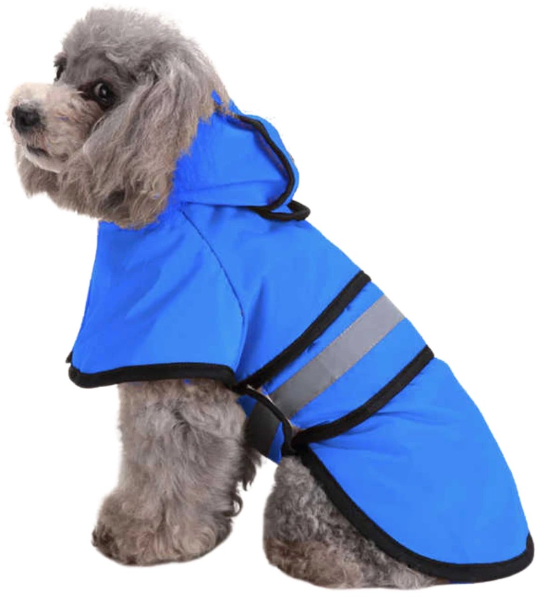 Reflecterende regenjas voor honden - Blauw, L