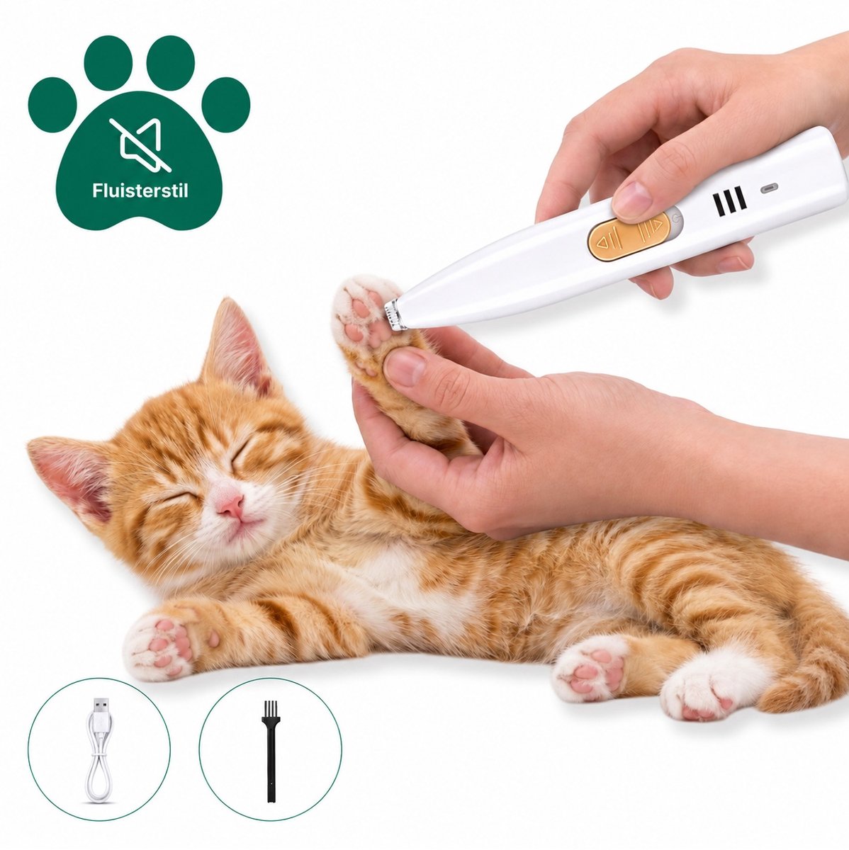 Bol.com BlueTime® Honden & Katten Tondeuse - Mini Trimtafel Trimmer voor Pootjes en Oren - Draadloos & Extra Stil Scheerapparaat... aanbieding