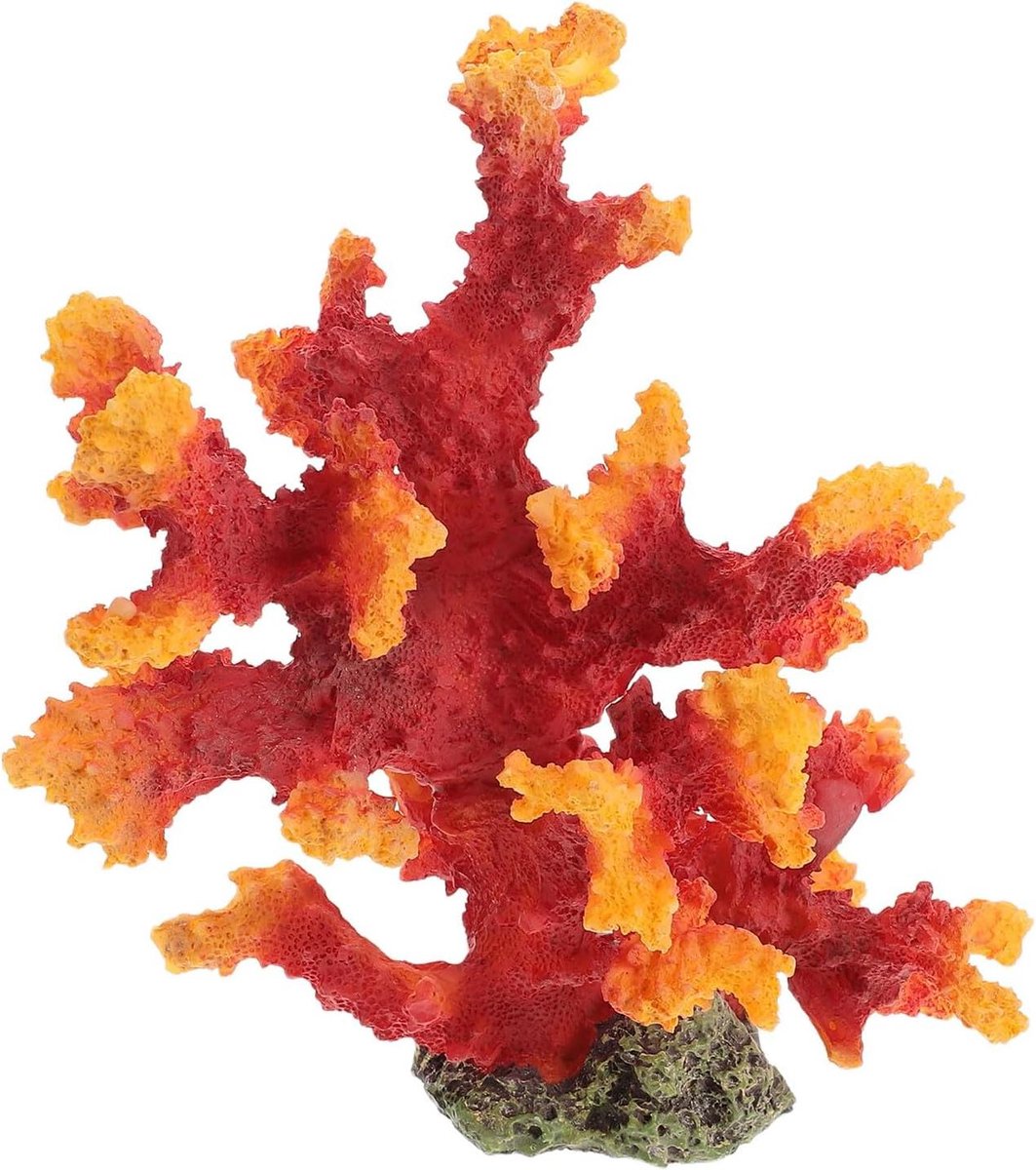 Aquarium Koraal Decoratie - Kunstmatige Koraal Takken - Aquarium Inrichten - Levensgetrouw Design - 14x13x10cm - Multicolor