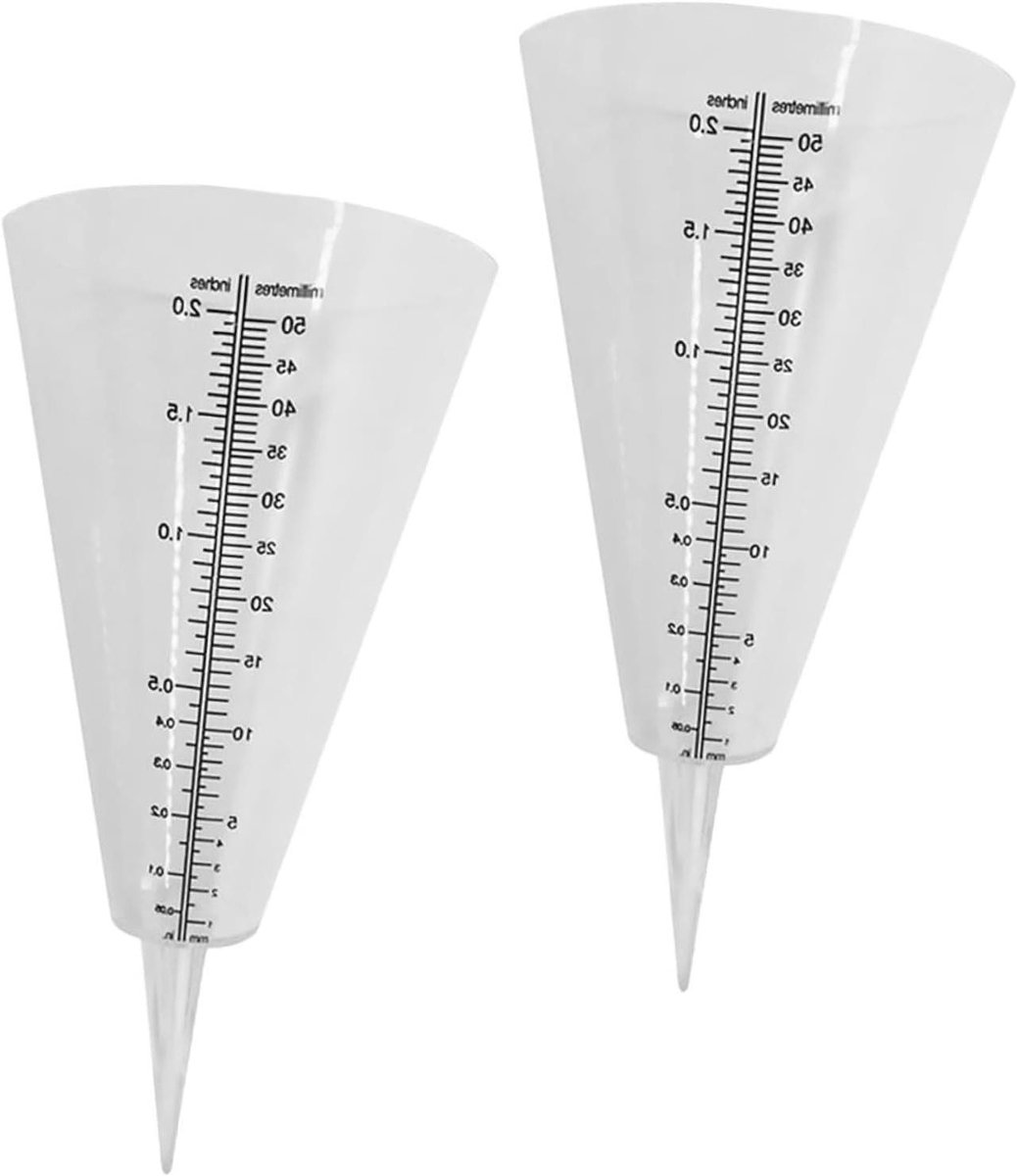 Regenmeter Maatbeker - Regenmeter Tuin - Buiten Meten - Met Standaard - 20 Milliliters - Wit