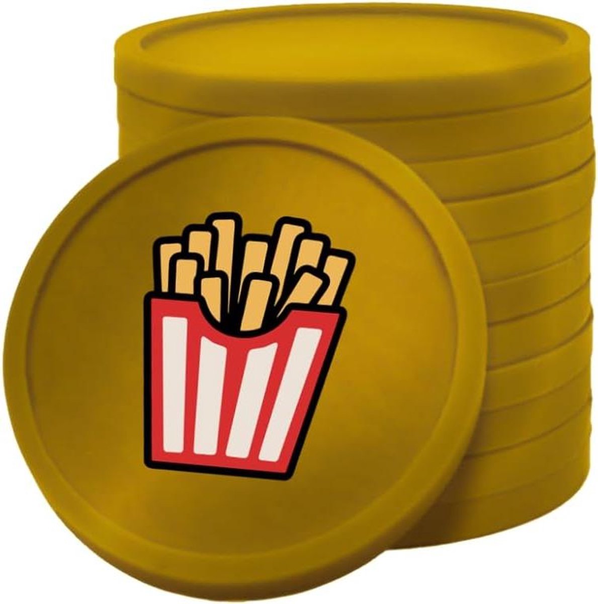 Plastic Consumptie Munten - Festival Tokens - Evenementen Betalen - Herkenbaar Ontwerp - 100 Stuks - Goud