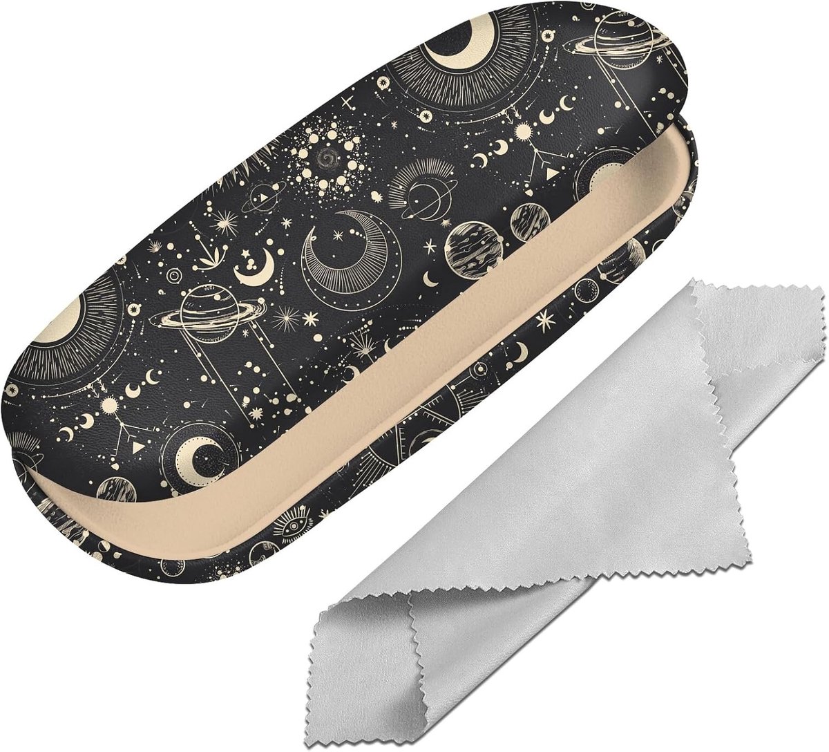 Harde Brilhoes met Bescherming en Schoonmaakdoek voor Dames - Schattige Aesthetic Eyeglass Box voor Veiligheid en Stijl