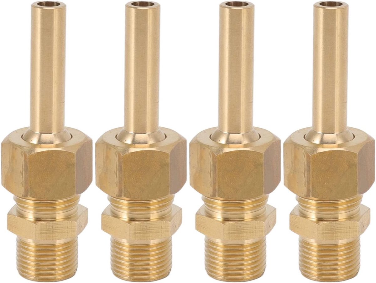 4 Stuks Koperen Hexagonale Waterfontein Douches voor Vijvers en Hotels - Directe Stralen Nozzles