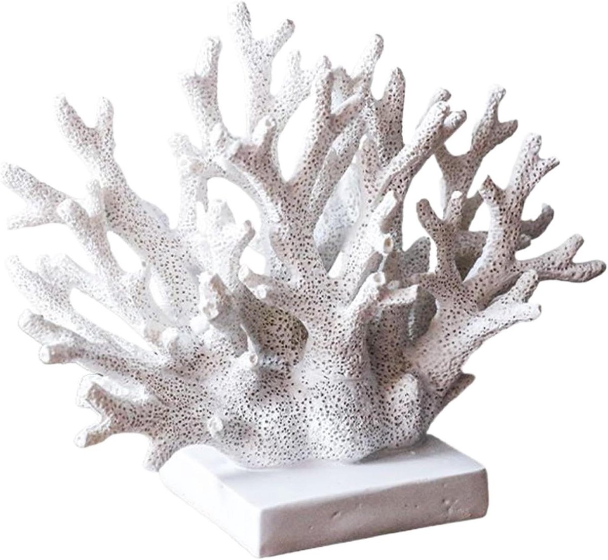 Kunst Koraal Beeld - Decoratief Object Hars - Woonkamer Decoratie - Handgepolijst Afwerking - 115 x 19 x 115 cm