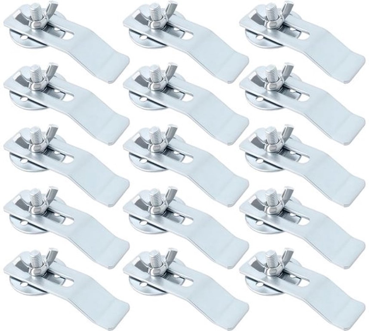 Spoelbak Clips 15 Stks - Onderbouw Beugel - Metalen Montagebeugel - Gegalvaniseerd Staal - 6,7x2 cm - Sterke Ondersteuning - Gootsteenklem