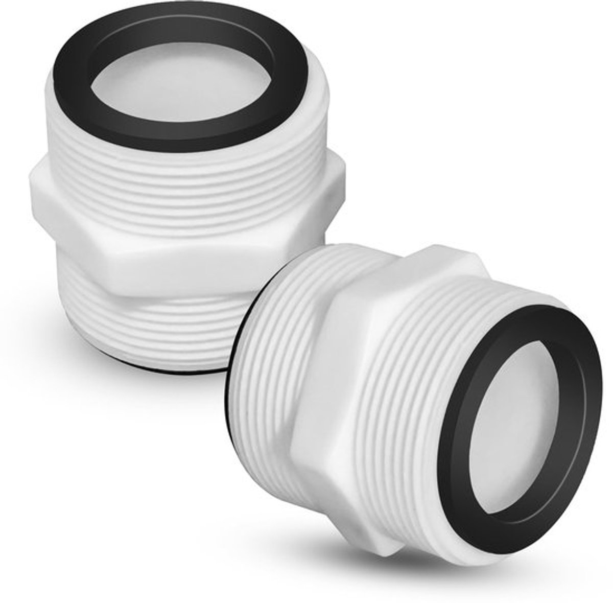 Pool Connector - 1.5 Inch Slangverbinder - 2L Ringen - Vervangingsonderdelen - Boven Grond Zwembad - Inclusief Slangverbinding - Zwembadconnector