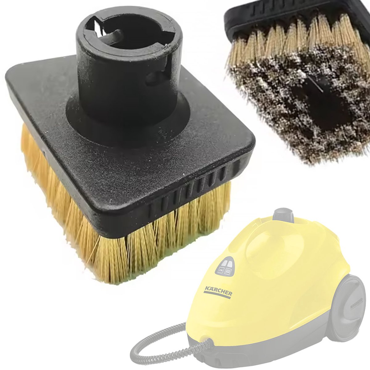 Rosfix Borstel Vervanging Spuitaccessoire - Messing Borstel - Bajonetmontage, Vierkant - Geschikt voor Kärcher