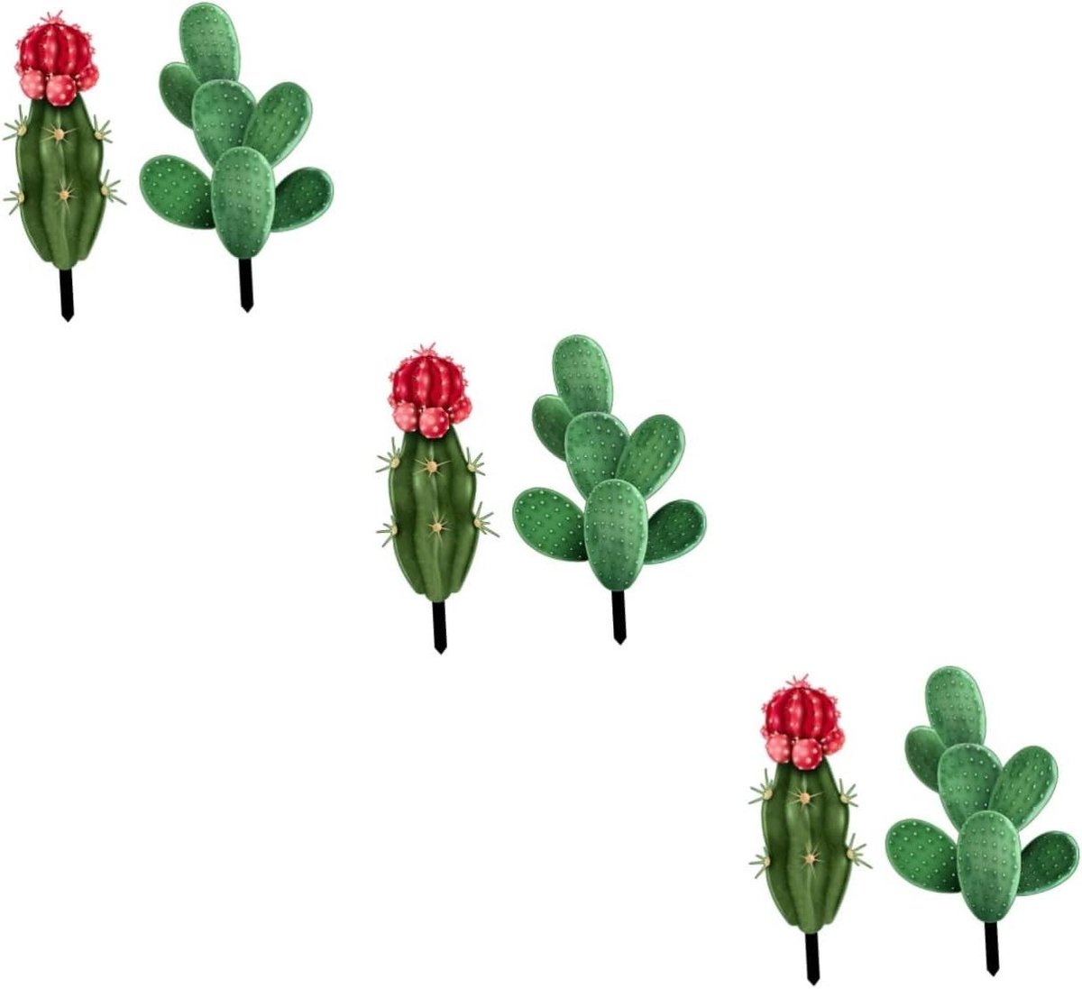 Cactus Tuinsteker - Tuinornament Cactus - Tuin Decoratie - Levensechte Acryl Vorm - 25x9.85x1CM - Gekleurd