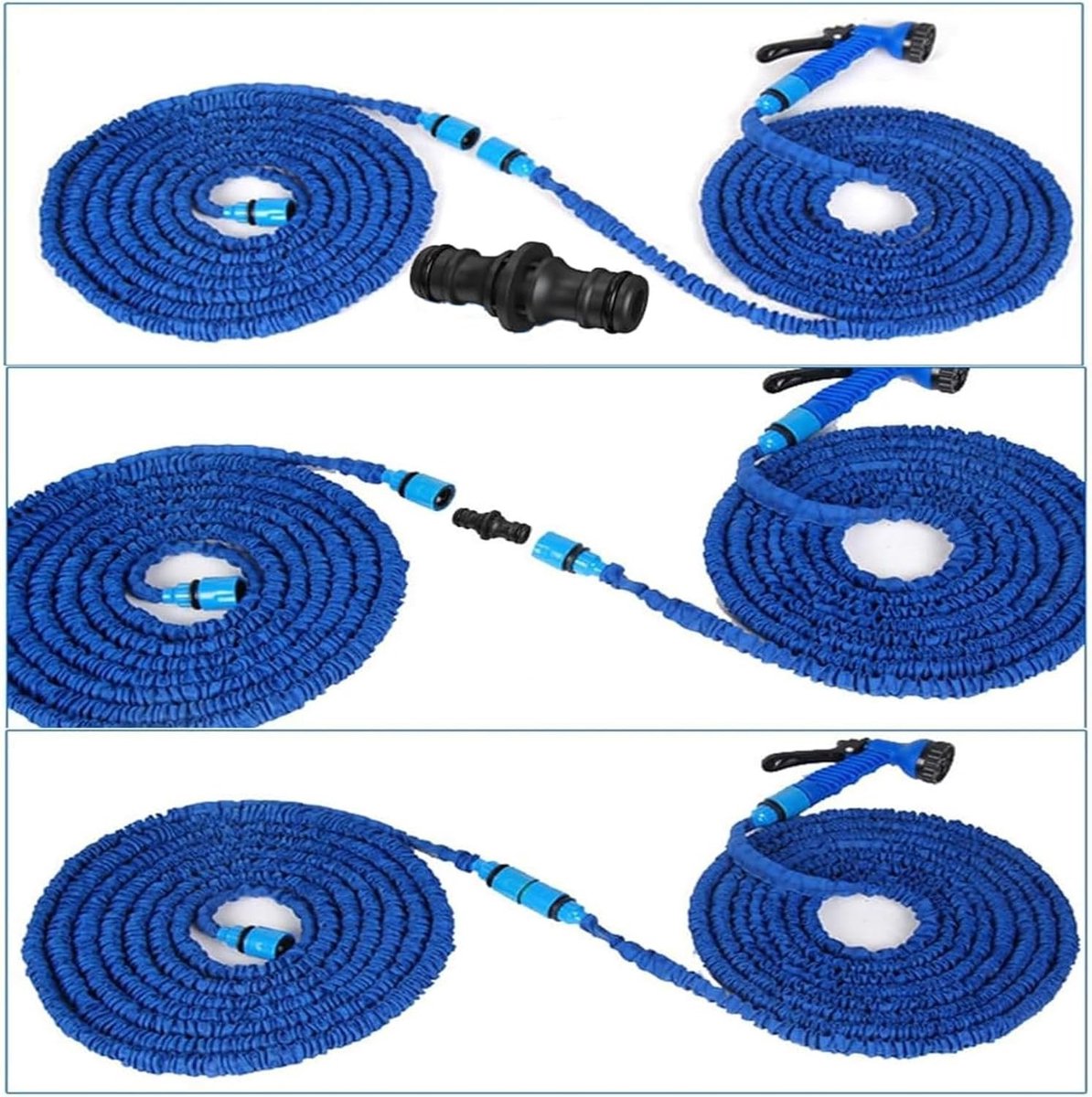 Hose Coupling 1/2 Inch voor Tuinslang - Dubbelzijdige Koppeling voor Tuinaccessoires en Slangverlenging (Zwart) – foto 4