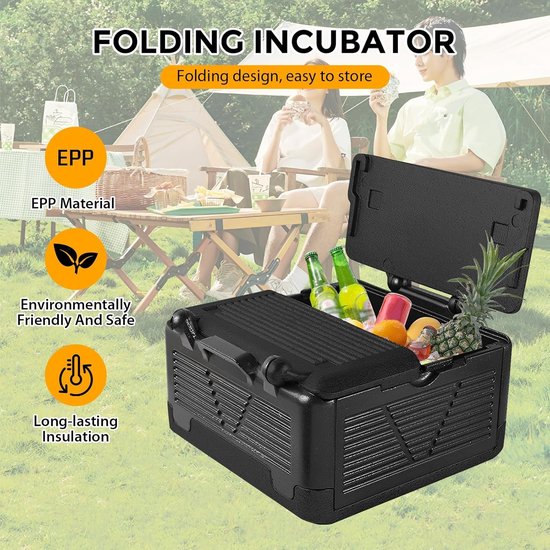 Opvouwbare koelbox en thermobox - Multifunctionele isolerende piepschuimbox voor camping en picknick - 26 liter — afbeelding 2