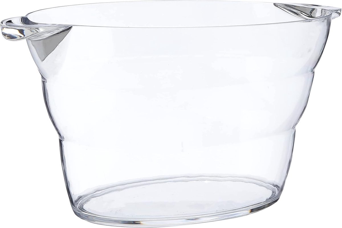 Wijnkoeler staaf - Transparant - 13 Liter - Acryl Wijnkoeler Grote Bowl - Voor Thuis en Horeca