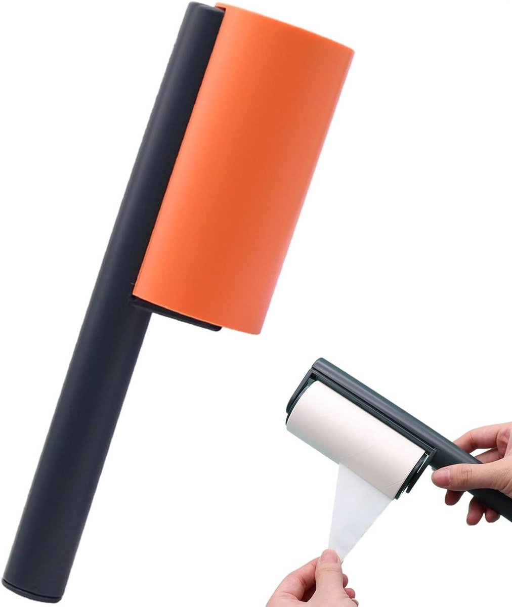 Huisdierenharen Plakroller - Pluisroller Haren - Meubels Schoonmaken - Makkelijk Afscheurbaar - 237 cm - Oranje