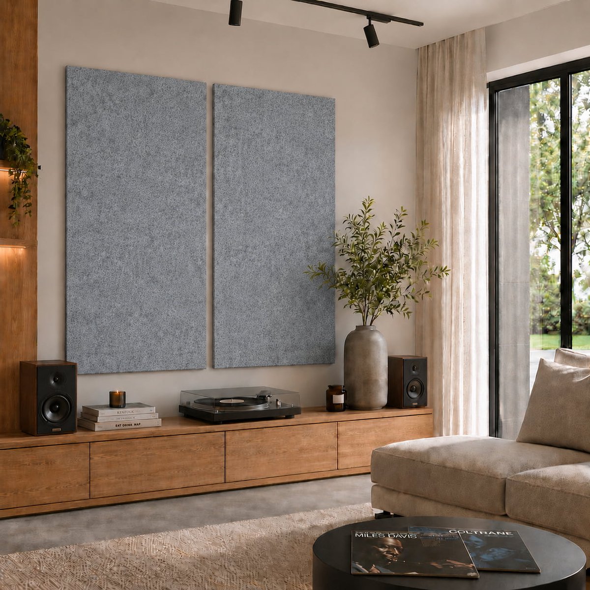 Vilt Wandpaneel - Muisgrijs - 60x140cm - Kamer26