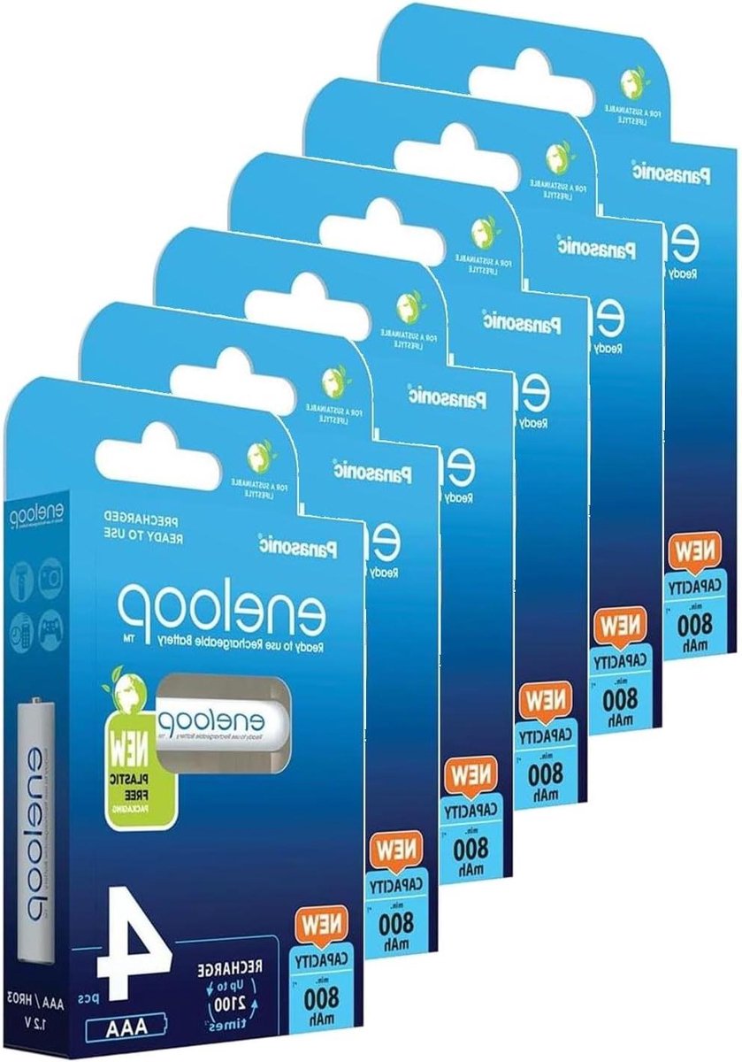Oplaadbare AAA Batterijen - Micro Batterijen NiMH Accu's - Apparaten Voeden - Lage Zelfontlading - 24 stuks - Blauw