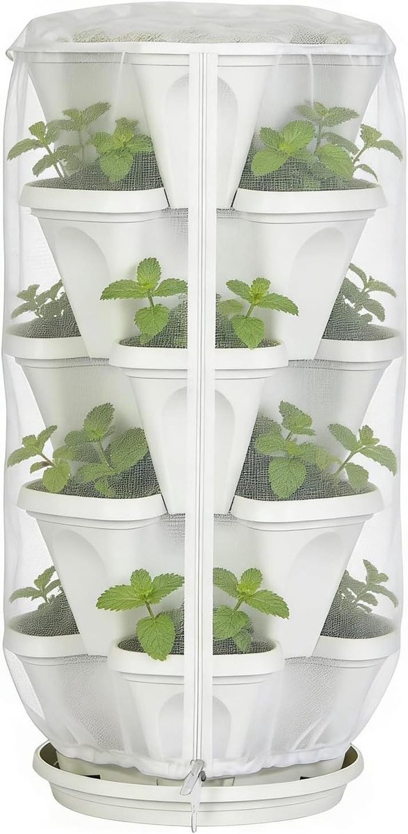 Zaailingkoepel - Plantenhoes - Planten Beschermen - Verstelbaar Trekkoord - 45x80cm - Multi kleuren
