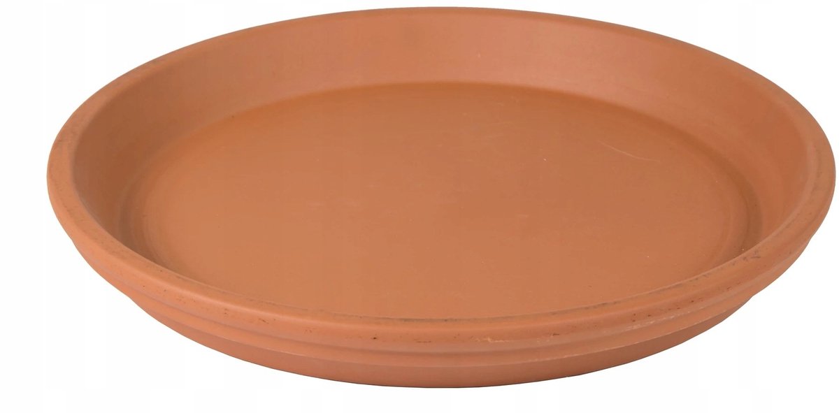 Keramische bloempotonderzetter 36 cm terracotta
