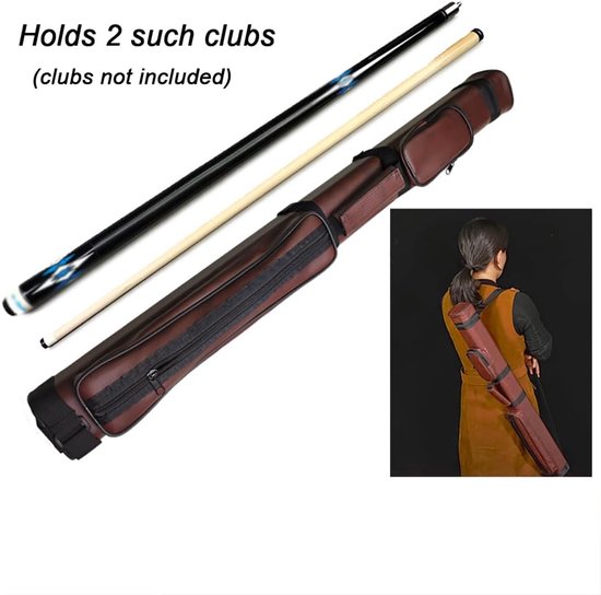 Poolkeu Etui - Keutas Biljart - Biljart Keu Beschermen - Ruimte voor 2 Keuen - Tot 86 cm - Zwart — afbeelding 5