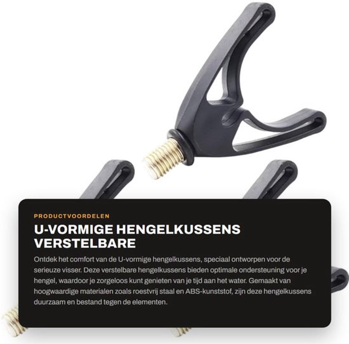 Hengelkussen U-vorm - Verstelbaar - Hengelsteun - Accessoires Hengelhouder - Kunststof - Hoogwaardige materialen