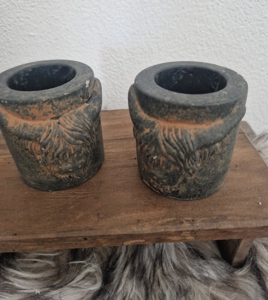 1x Waxinelichtjeshouder Hooglander - 5x1x5,5 cm