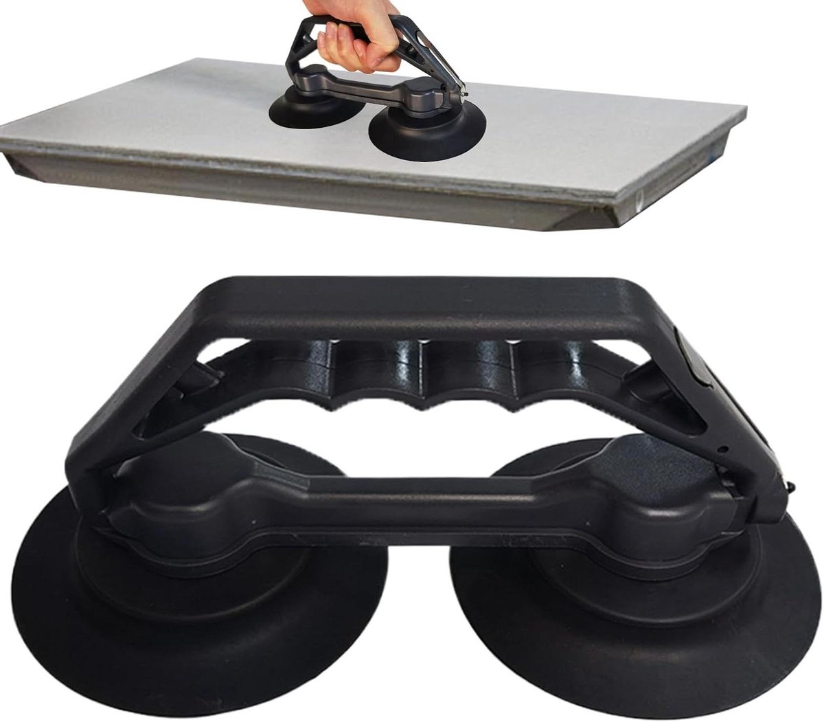 Zuignap met Dubbele Klauw - Glaslifter Plaat Tiller - Verplaatsen van Platen - Ergonomische Antislip Grip - Niet Gespecificeerd - Uniek